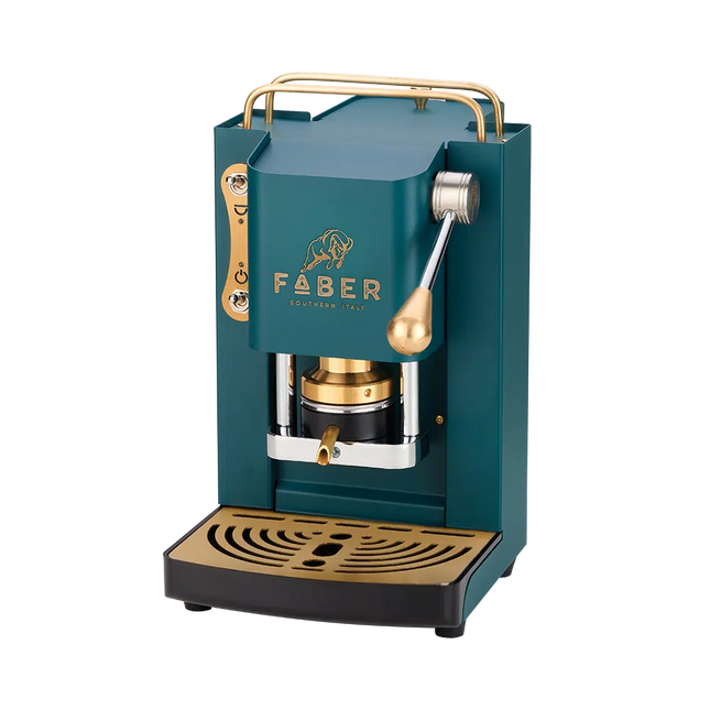 Faber Mini Deluxe - Vert Britannique - Machine Dosette ESE - Alba Caffè